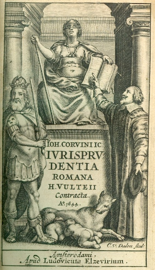 Frontispiece Corvinus Ivrispruvdentia Romana